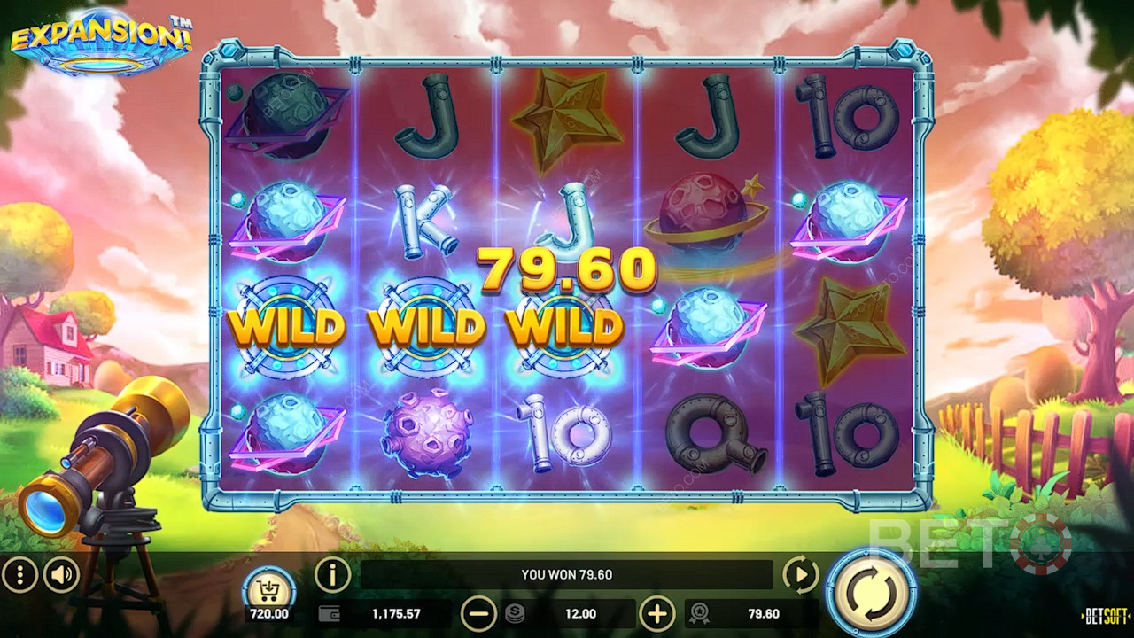 Scatter symbols boost wins in Expansion! online pokie