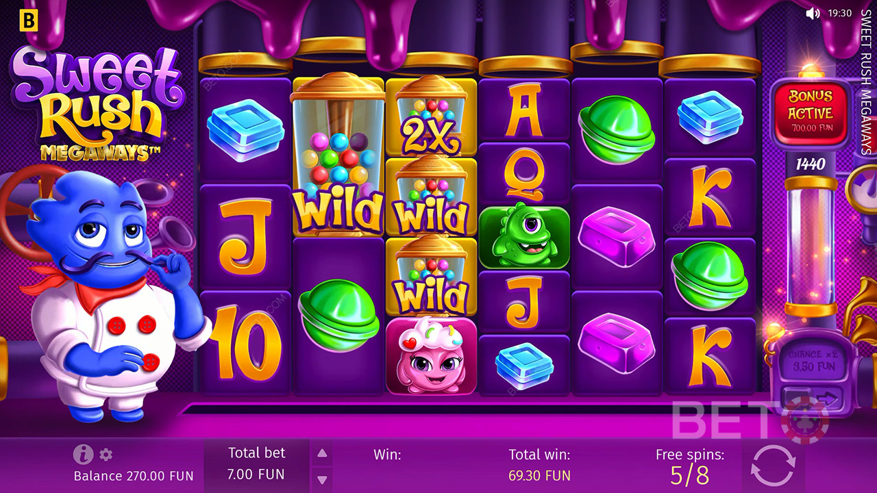 Sweet Rush Megaways Review by BETO Pokies