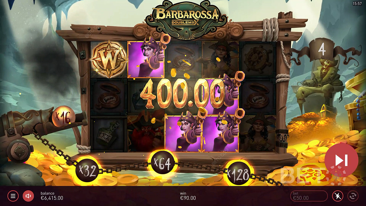 Score a 20,000x Jackpot in the Barbarossa DoubleMax Pokie!