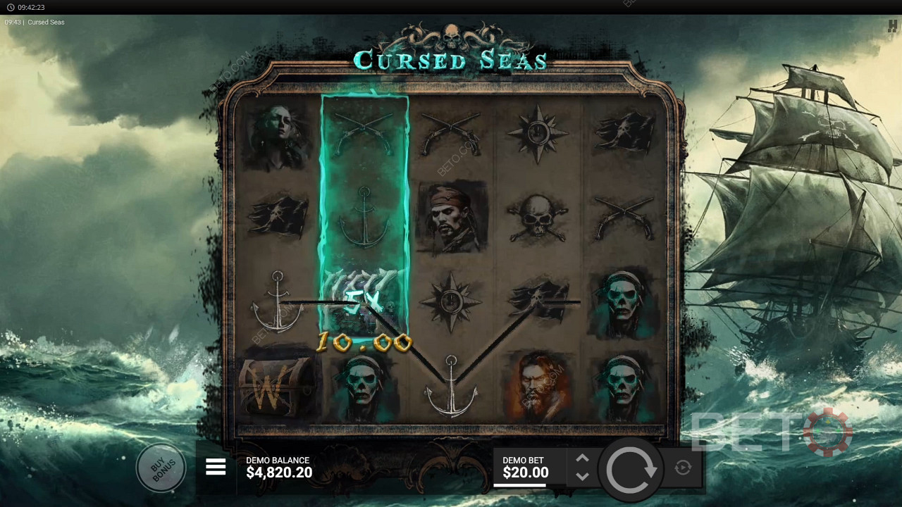 Bag 12,500 Times Your Wager in Cursed Seas Pokie!