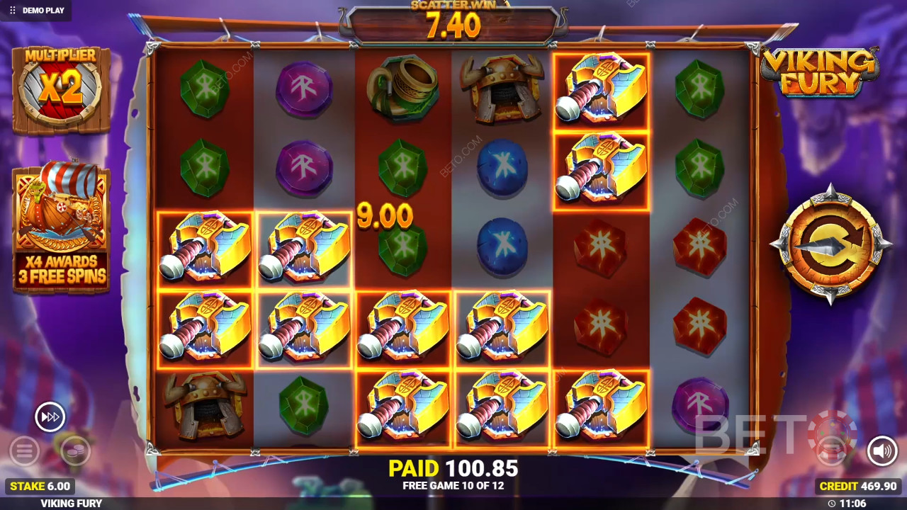 Score 10,000x Your Wager in Viking Fury Spinfinity Online Pokie!