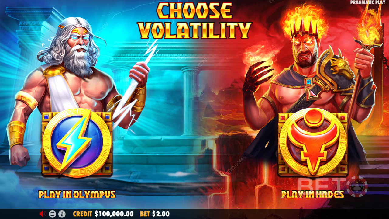 Zeus vs Hades - Titans Clash on BETO Pokies