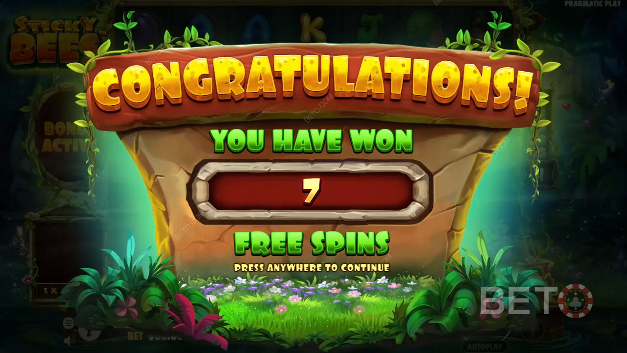 Score 7+ Free Spins by landing 4 or more Scatters