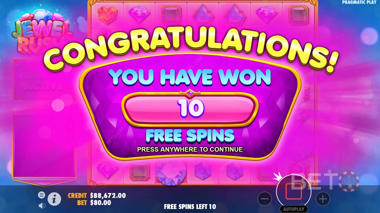 Score 5,000x Your Wager in the Jewel Rush Pokie!