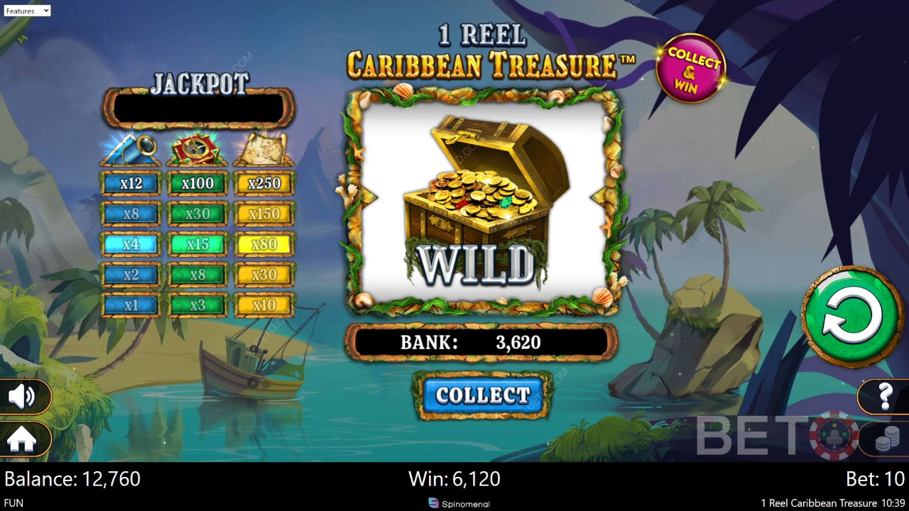 1 Reel Caribbean Booty Review by BETO Pokies