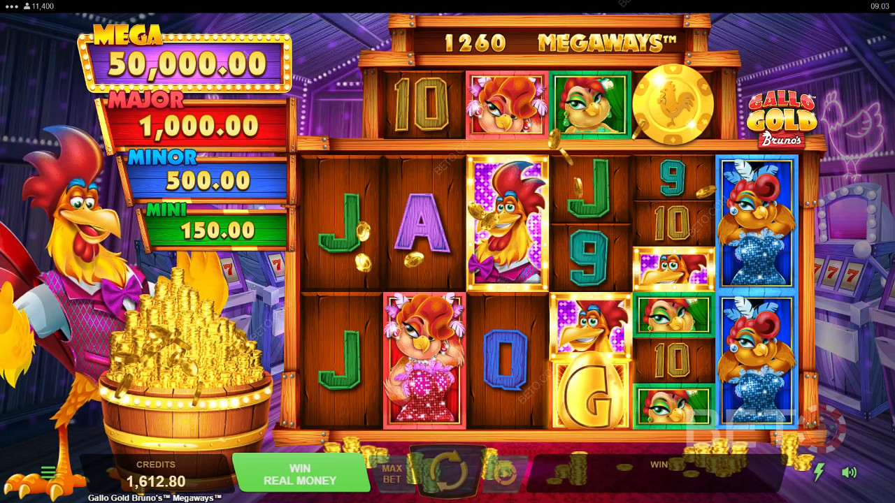 Gallo Gold Bruno's Megaways Free Play
