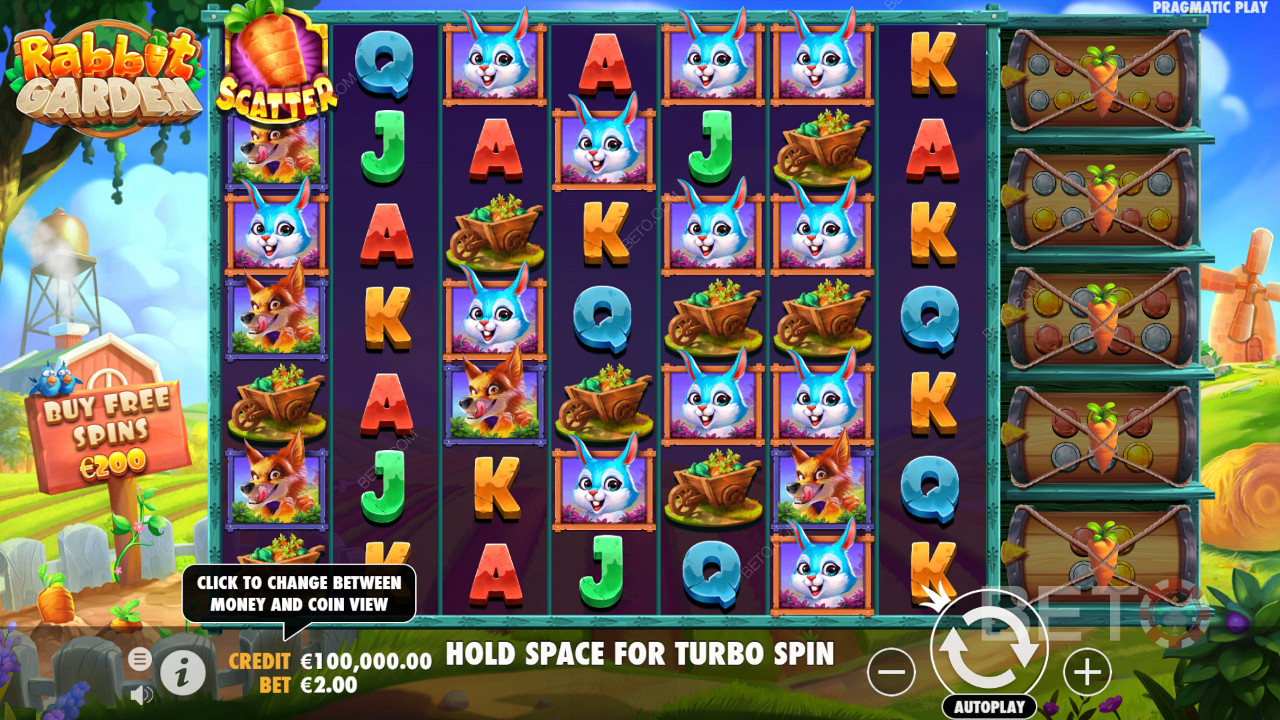 Hop into a ripper layout with cluster wins in the Rabbit Garden pokie