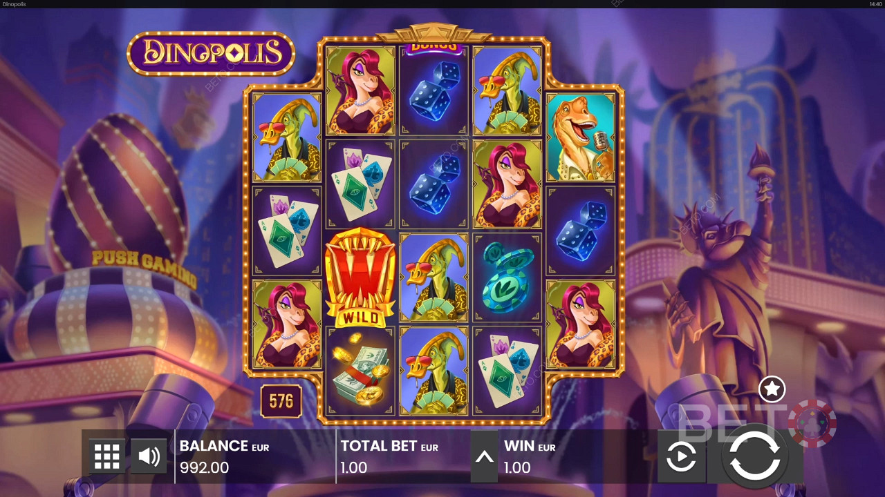 Explore a ripper layout with heaps of ways to win in the Dinopolis pokie