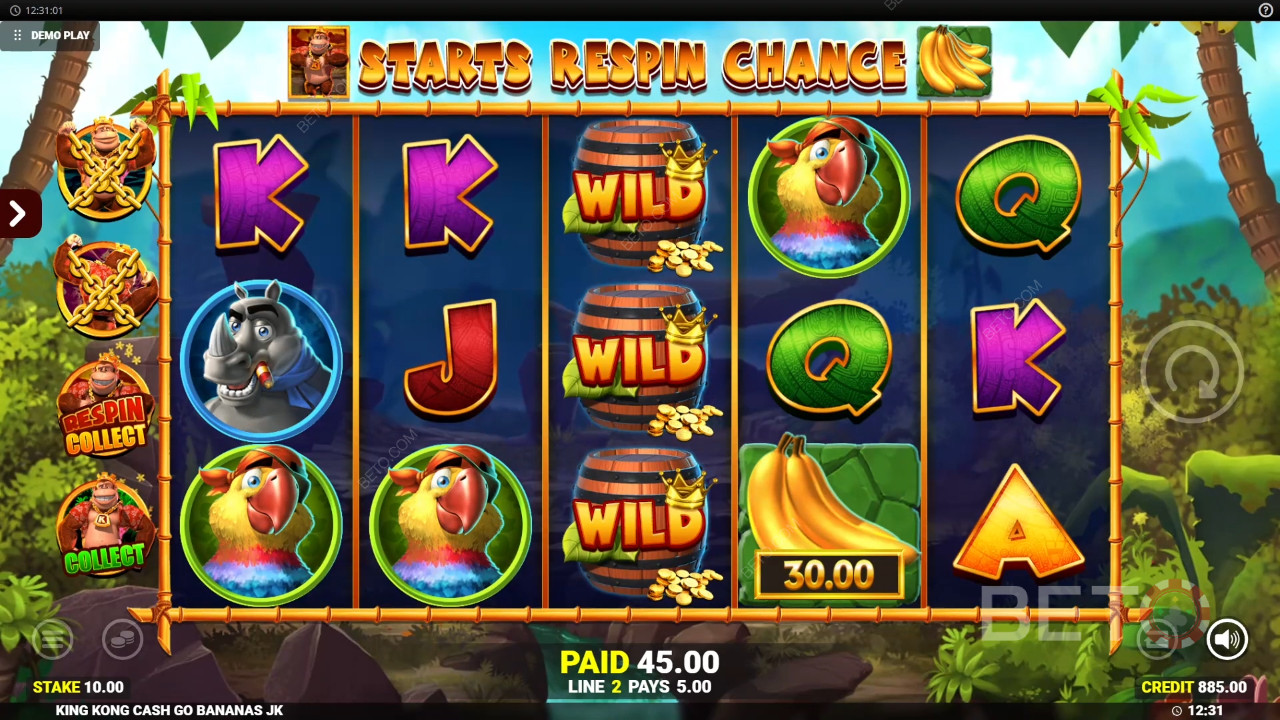Bonus Features Explained in King Kong Cash Go Bananas by Blueprint