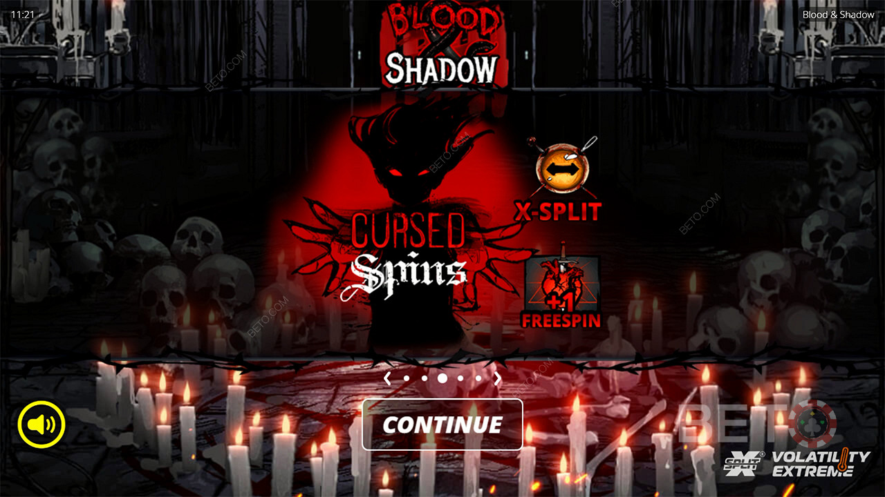 Score 6,666x Your Wager in Blood and Shadow Pokie!