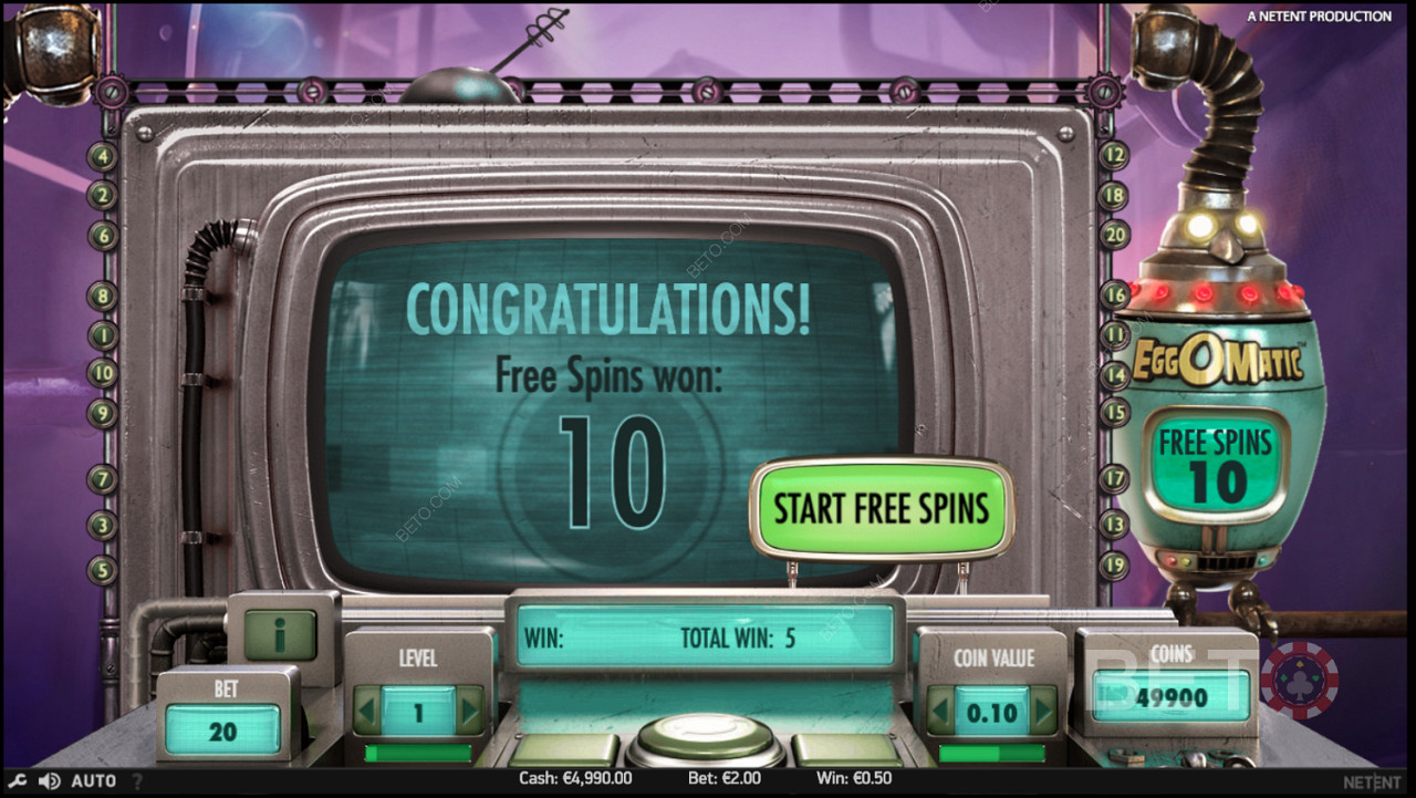 Cracking 10 Free Spins in EggOMatic Pokie