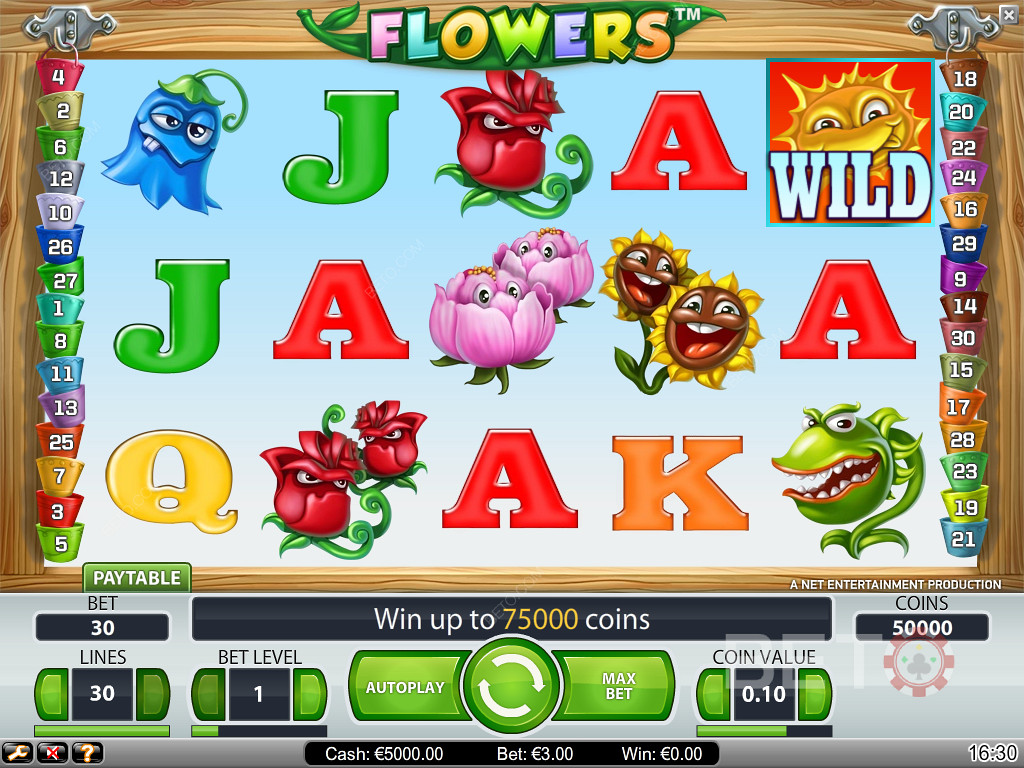 Flowers Pokie Game