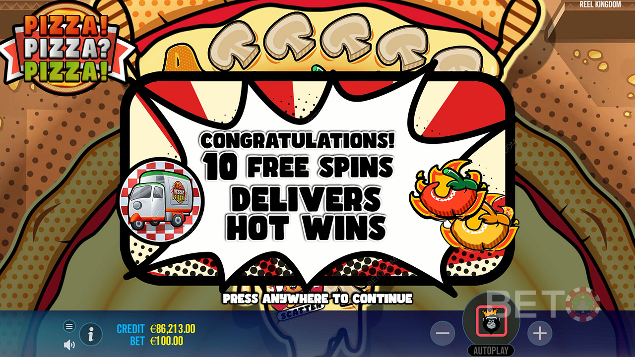 Snag 10 to 20 Free Spins with a chance to score more