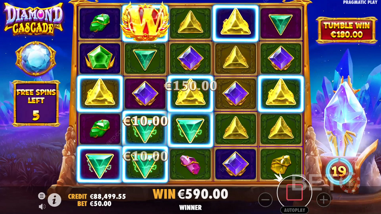 Aussie Take on Diamond Cascade Pokie