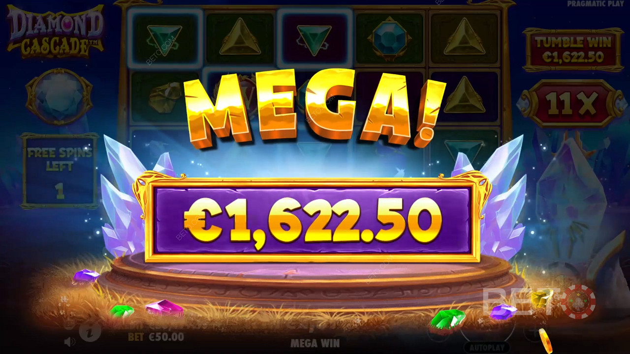 Score 8,000x Your Wager in the Diamond Cascade Online Pokie!