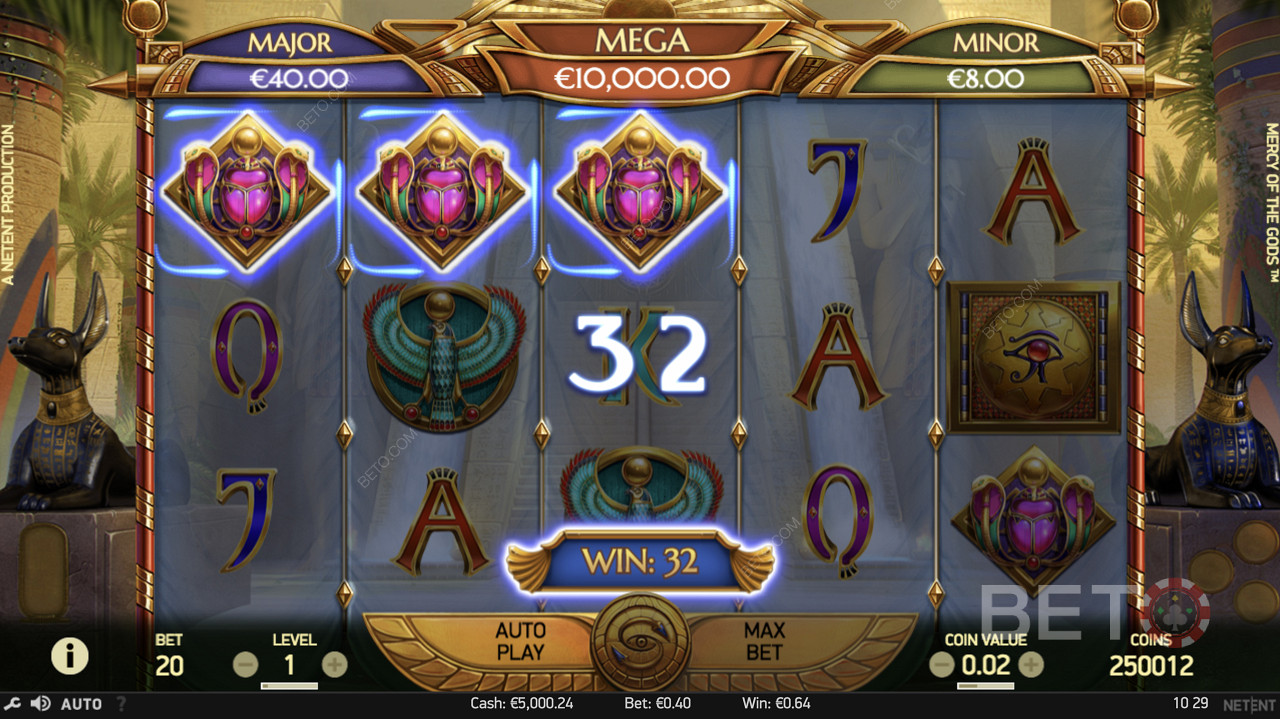 Scoring a Triple on the reels in Mercy of the Gods