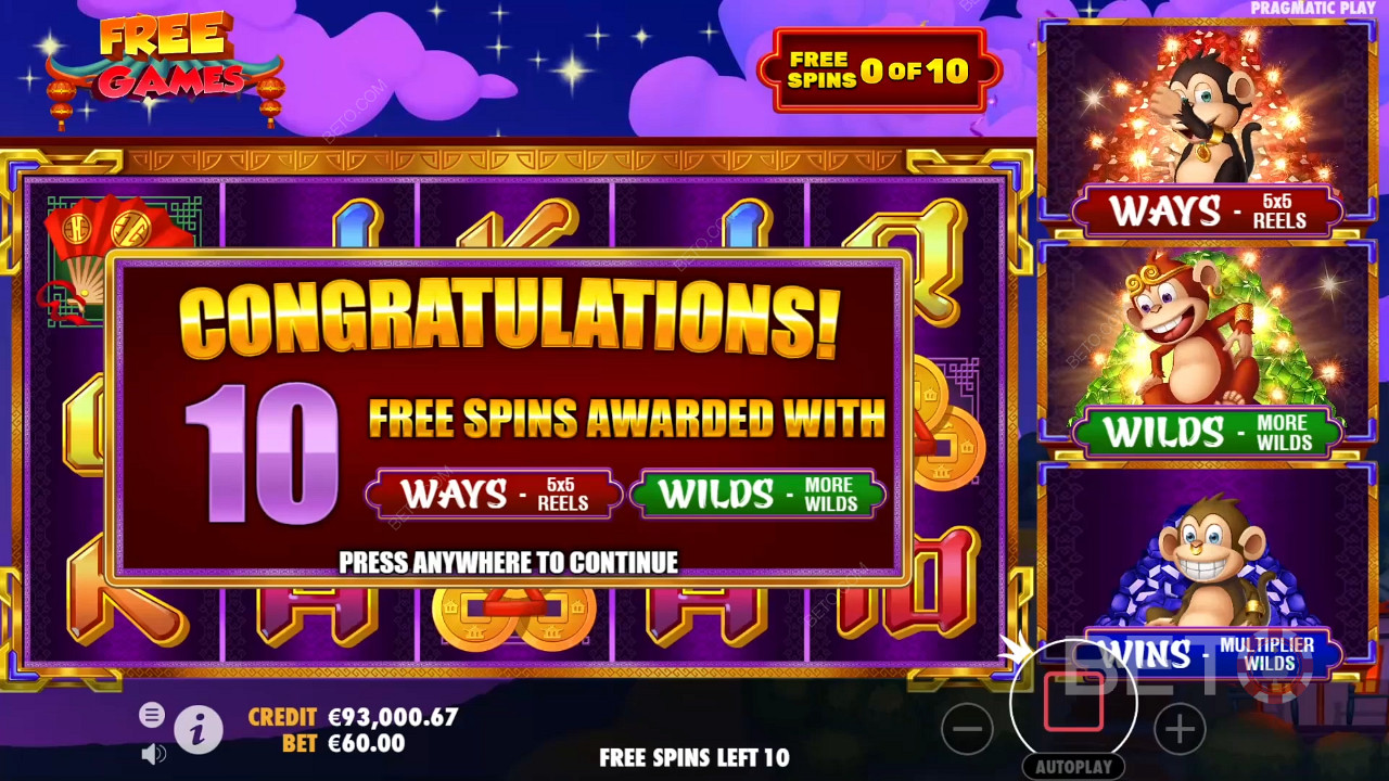 Ace Bonus Features in 3 Dancing Monkeys by Wild Streak Gaming