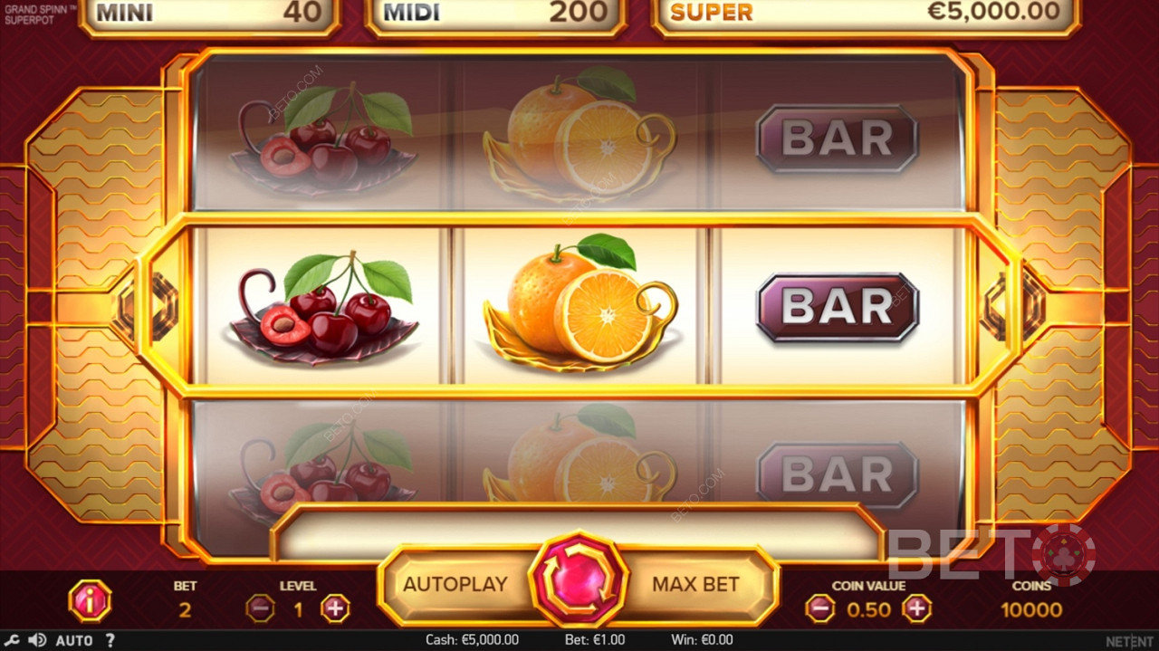 Grand Spinn Superpot - Classic retro pokie with a big jackpot