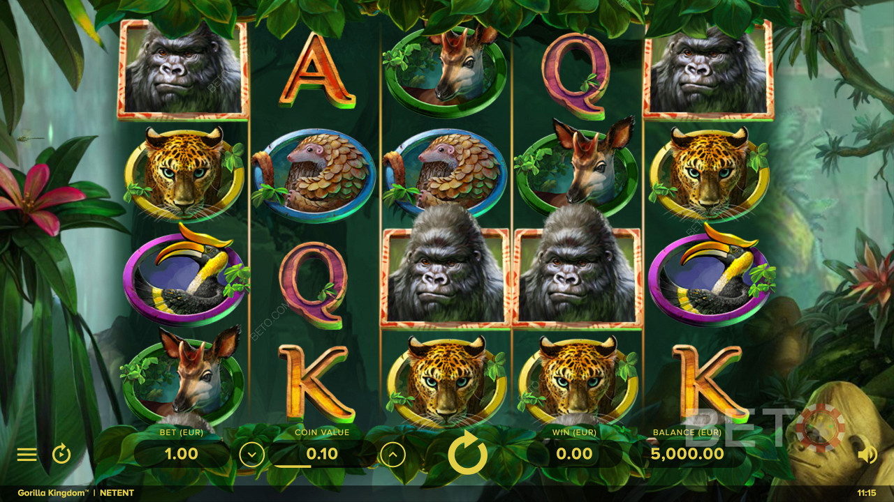 Aussie Jungle Thrills in Gorilla Kingdom Online Pokie