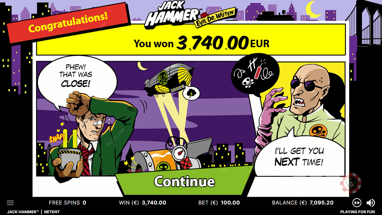 Score big and dive into the thrilling tale of Jack Hammer online