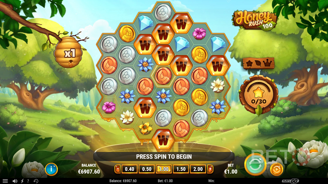 Honey Rush 100 Review by BETO Pokies