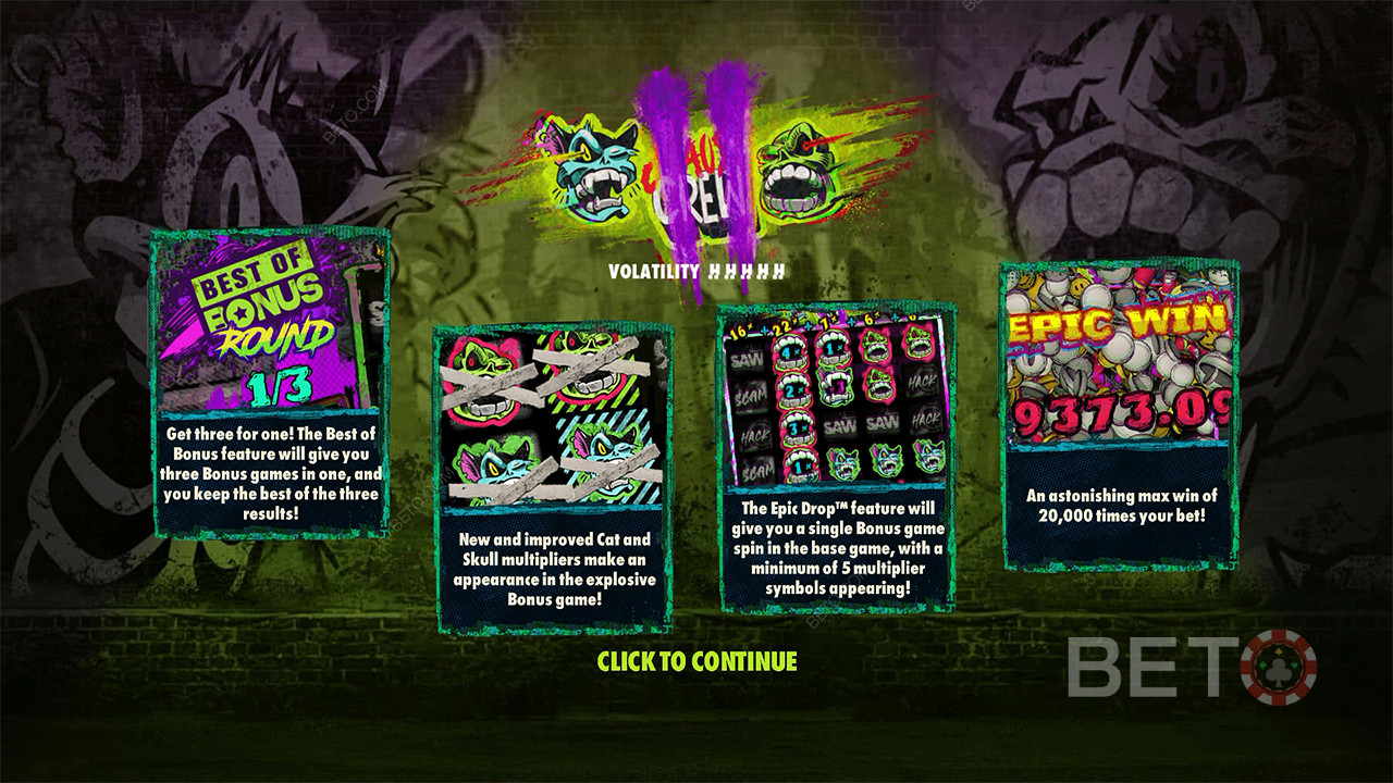 Amp up your wins with fresh bonuses in Chaos Crew 2 pokie