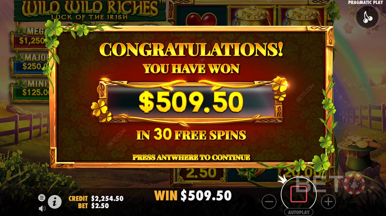 Wild Wild Riches - Max bet of $200 per spin on this ripper pokie