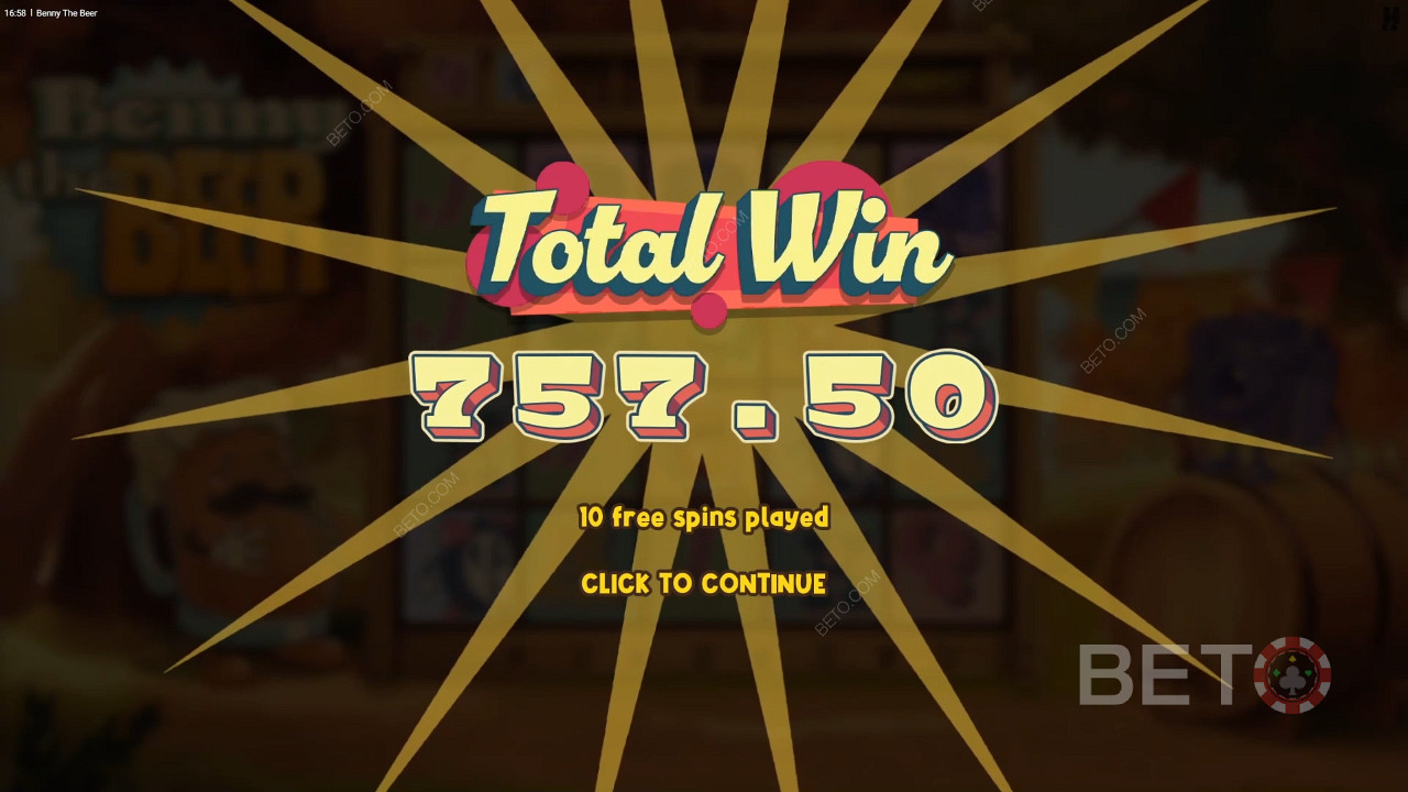Scoop 10,000x Your Wager in the Benny The Beer Pokie!