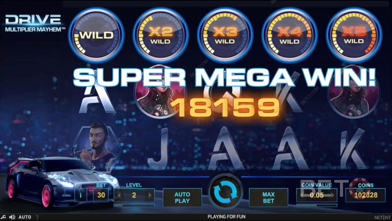Nitro-fuelled bonus features rev up your odds for a MEGA PAYOUT bonanza