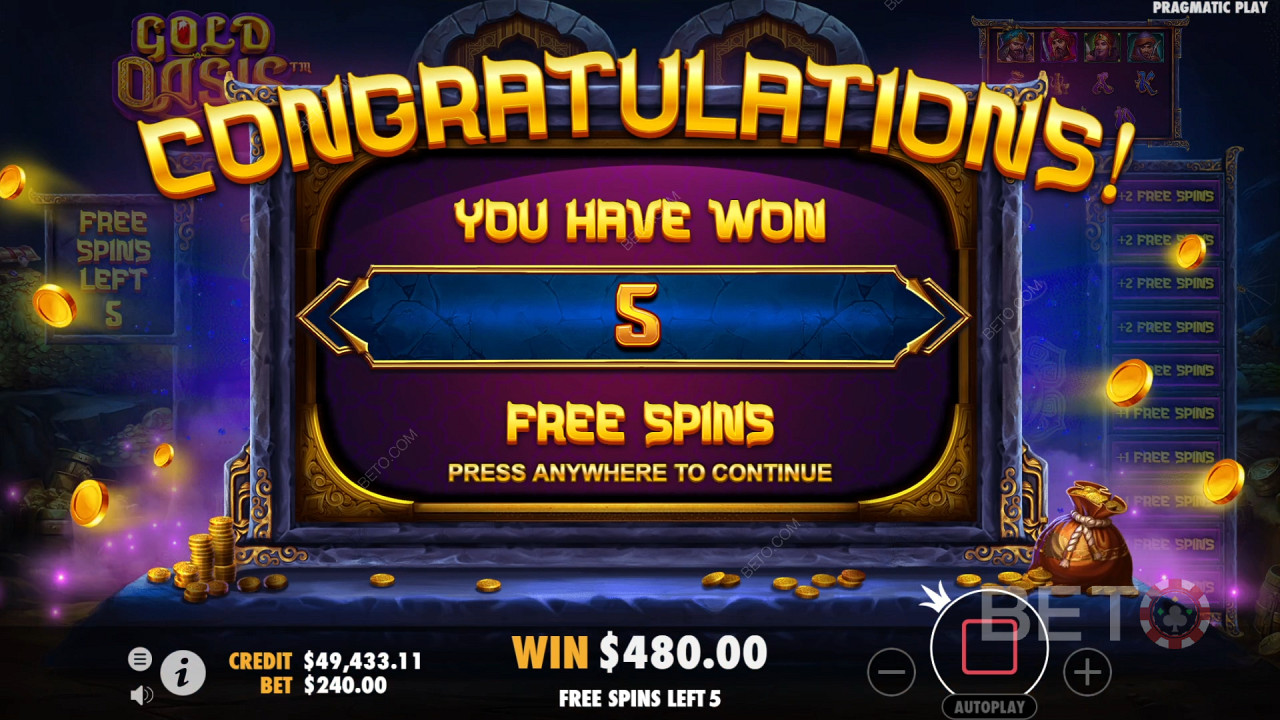 Strike Gold: 7,260x Jackpot in Gold Oasis Pokie Online!