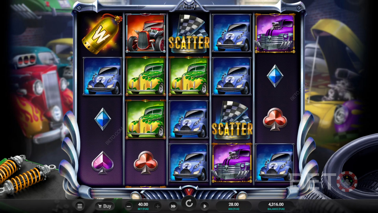 Hot Rod Racers Review by BETO Pokies