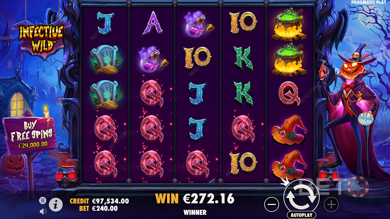 Bag 5,000x Your Wager in the Infective Wild Pokie!