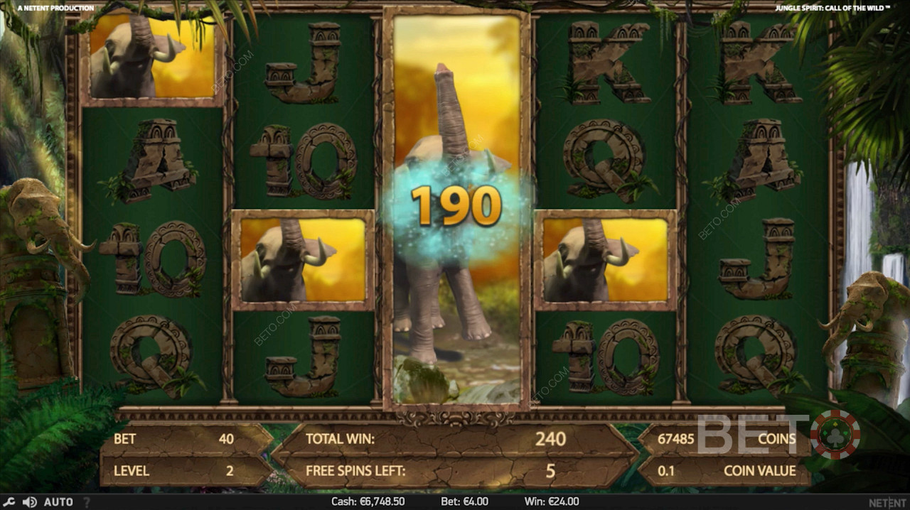 Expanding Symbols in Jungle Spirit: Call of the Wild
