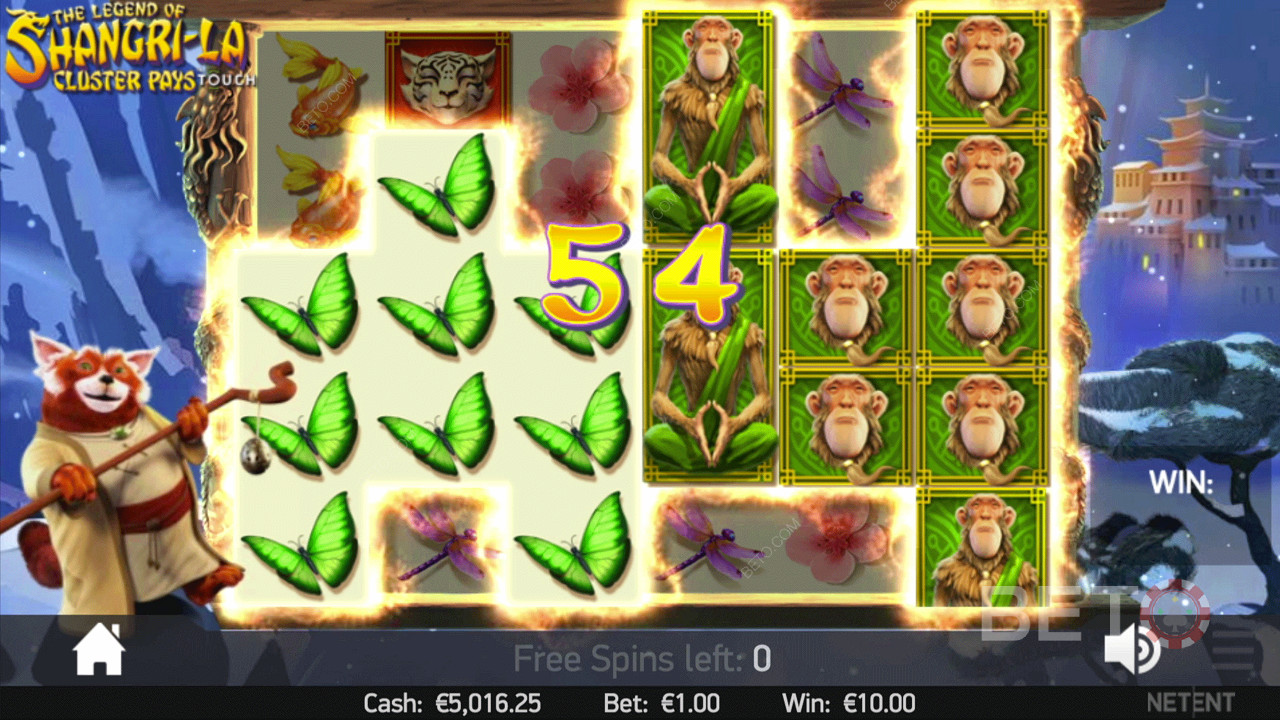 Snag two unique clusters in The Legend of Shangri-La: Cluster Pays pokie