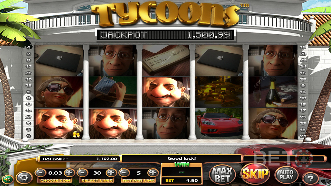 Top payouts from the mogul characters