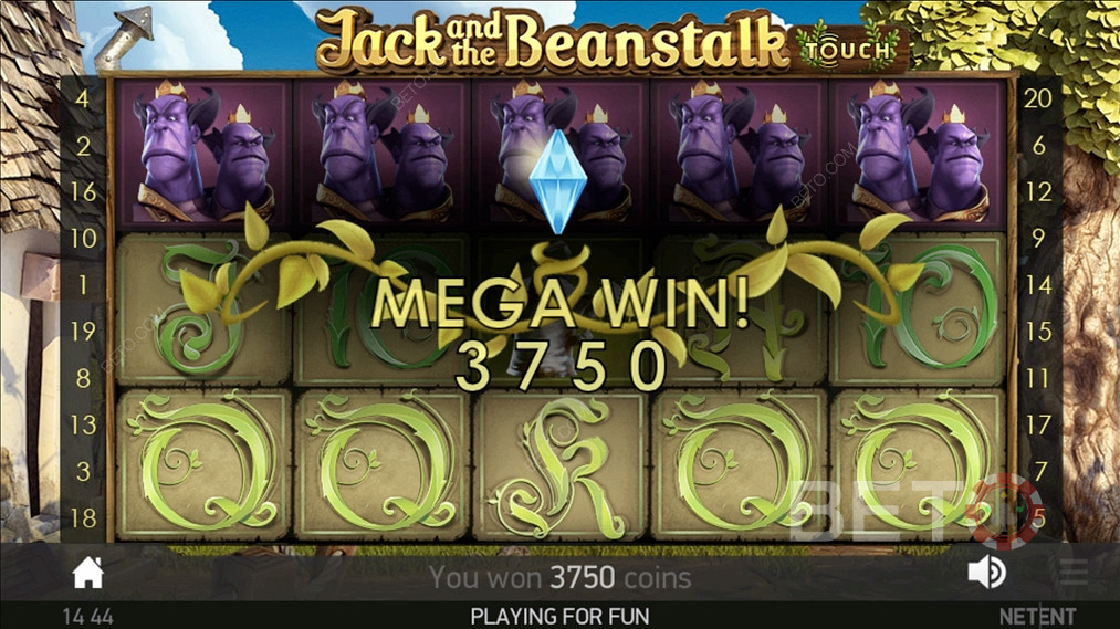 Scoring a ripper Mega Win in Jack and the Beanstalk