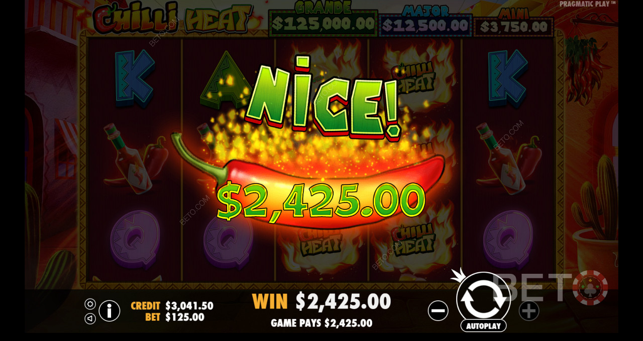 Spice up your pokies with the fiery action of Chilli Heat.