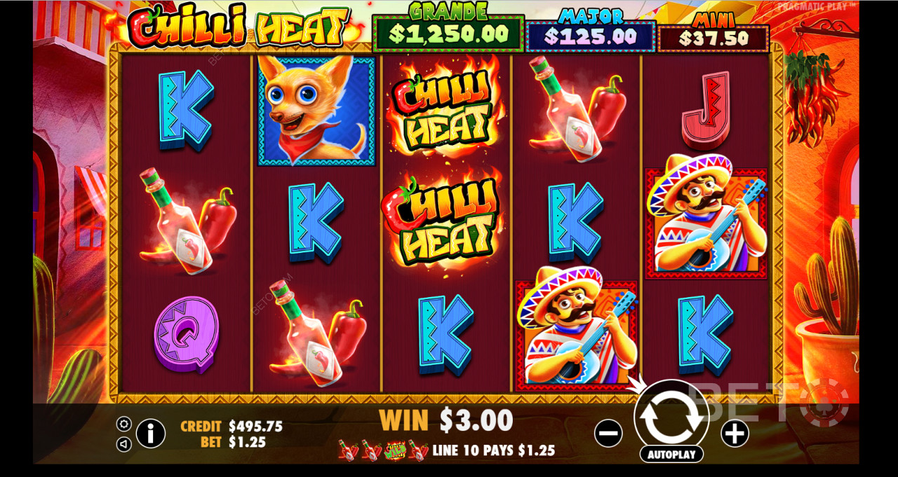 Crikey! Chilli Heat sizzles with its ripper layout and vibe.