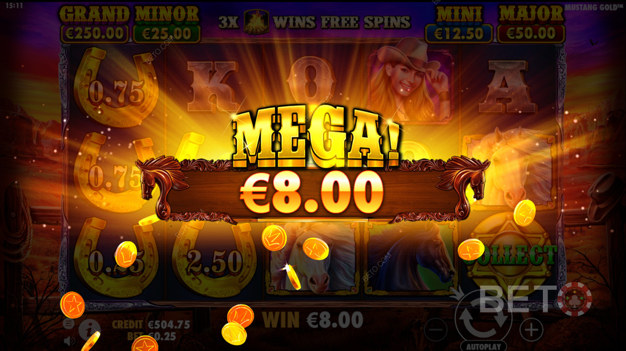 Strike it Rich on Mustang Gold Pokie