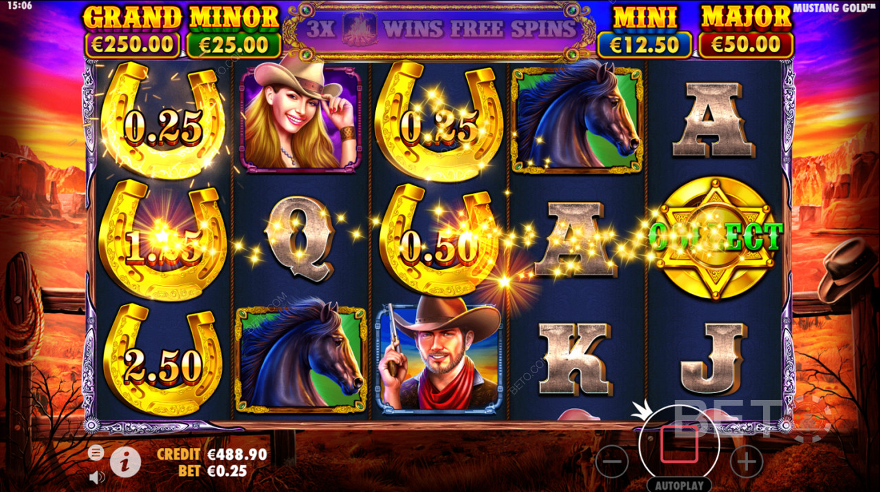 Cash Roundup Feature in Mustang Gold