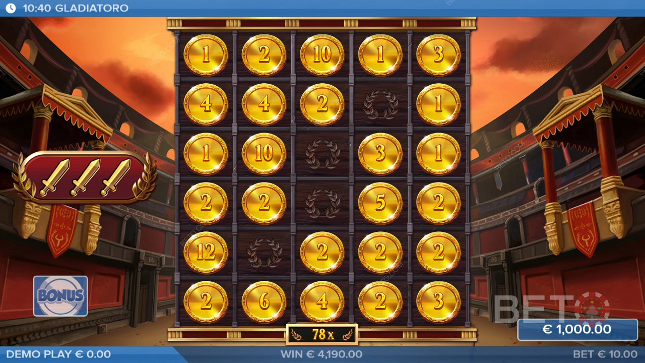 Gladiatoro Pokie: Chance to Win 10,000x Your Wager!