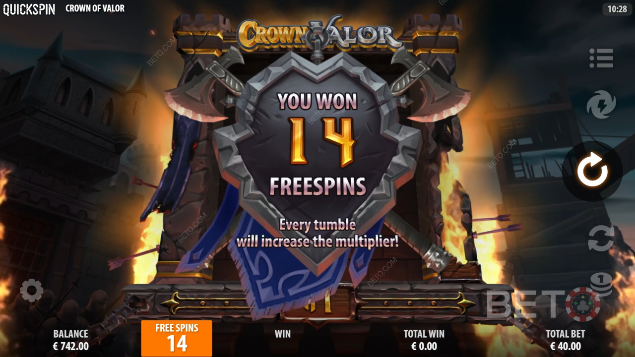 Snag a 15,619x Payout in Crown of Valor Video Pokie!