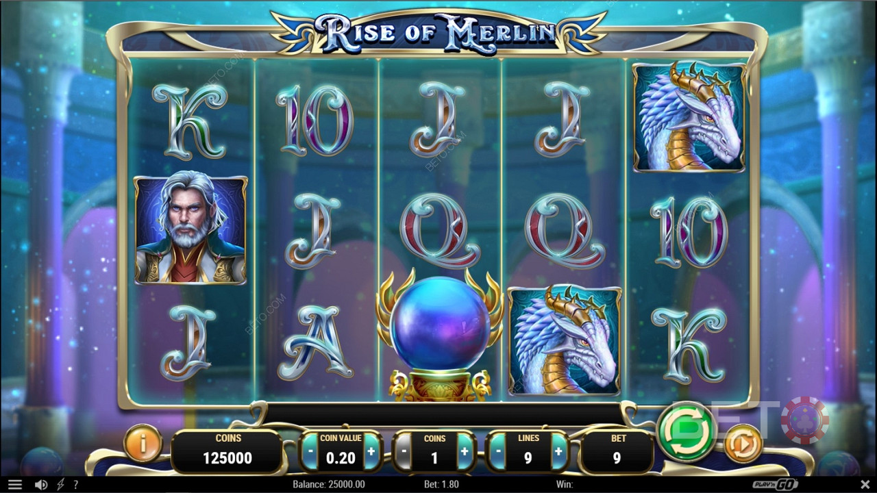 Rise of Merlin Pokie - Stunning symbols.
