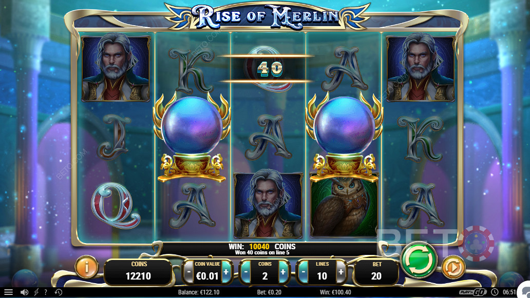 Wilds Score Big in Rise of Merlin Pokie