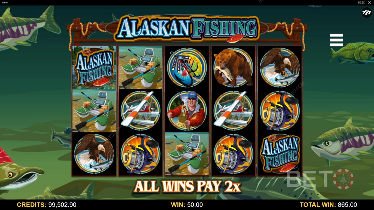 Reel in the riches of the Alaskan wild in this top-notch pokie