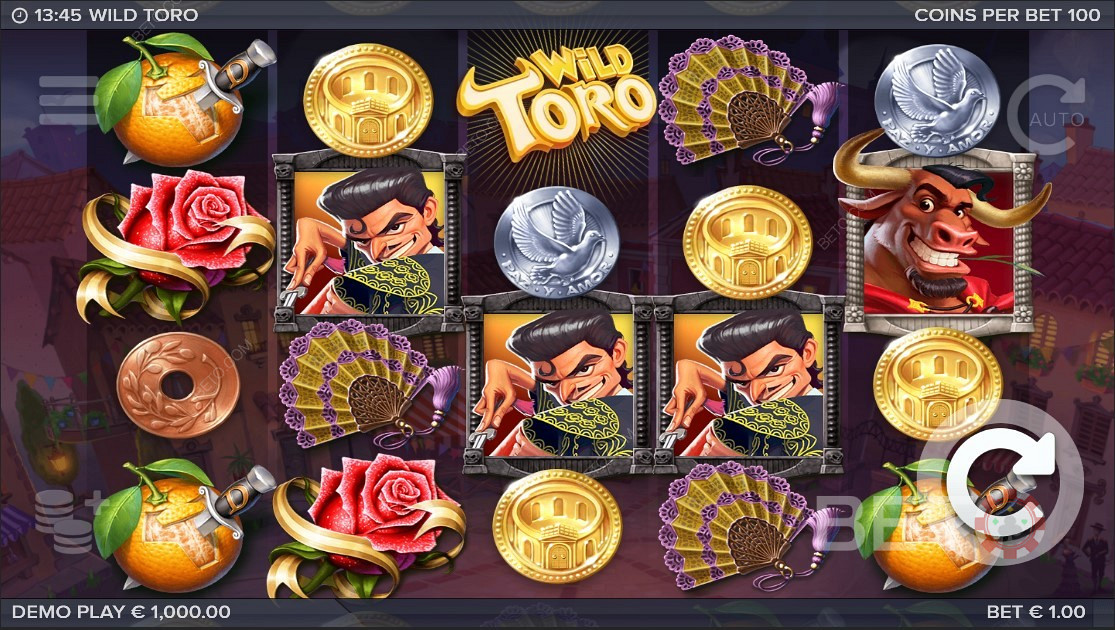 Striking symbols with roaming wilds and wild bonus round