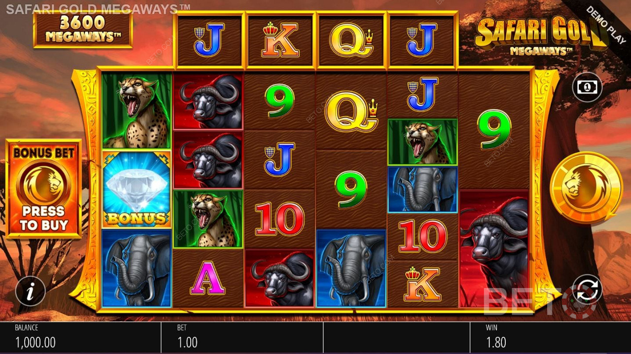 Ripper Pokie Reels in Safari Gold Megaways