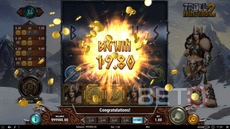 Massive Payout in Troll Hunter 2 Pokie Game