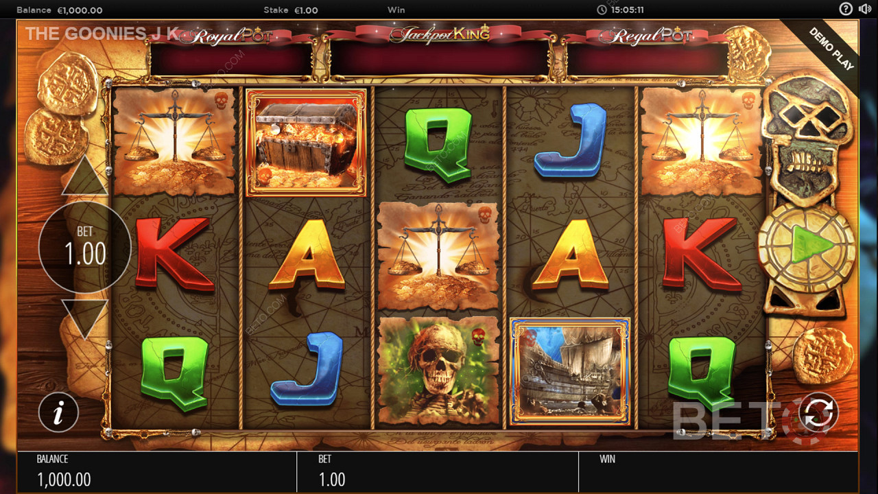 Unique Icons in The Goonies Jackpot King