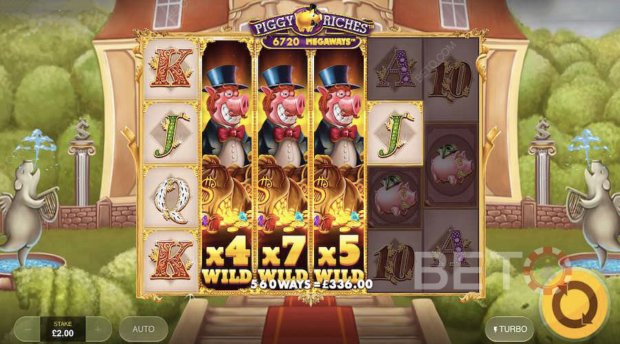 Score a trio of Wild symbols in one spin.